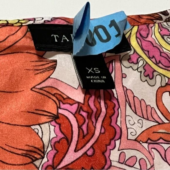 VTG 60s Pucci Talbots Silk Floral Psychedelic Pink Yellow Orange Peasant Top XS - Picture 14 of 14